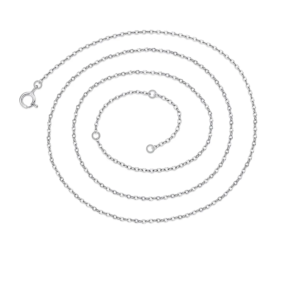 S925 Sterling Silver Necklace Chain For Women Minimalist O-Chain Basic DIY Necklace Accessory Clasp Jewelry Chain Gift