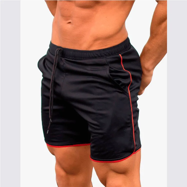 Quick Drying Athletic Sports Shorts Men High Waist Gym Fitness Training Shorts With Pockets And Drawstring Running Shorts