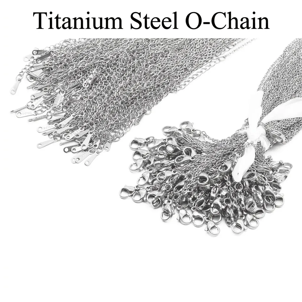 Stainless Steel Necklace Chain Gold Silver Plated Link O Chain With Lobster Clasp DIY Jewelry Making Components Accessory