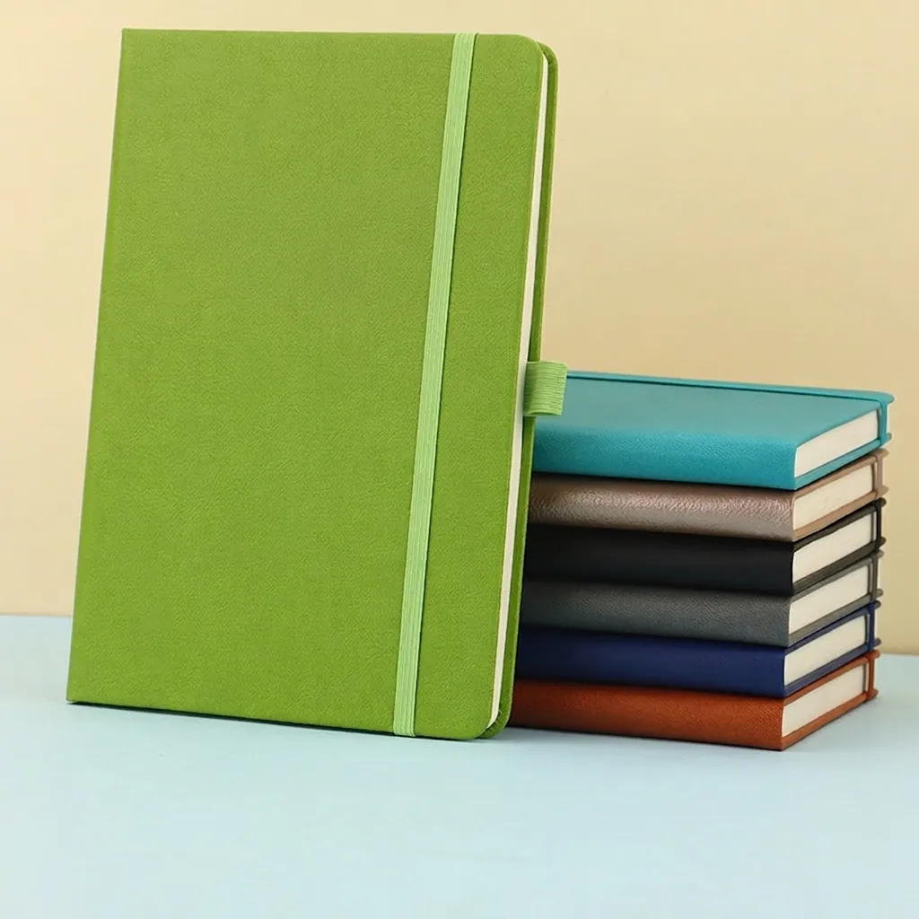 Minimalistisches Business Notizbuch Aus PU Leder Mit Elastischem Verschlussband Und Stiftschlaufe Dickes Journal Planer Büro Schule