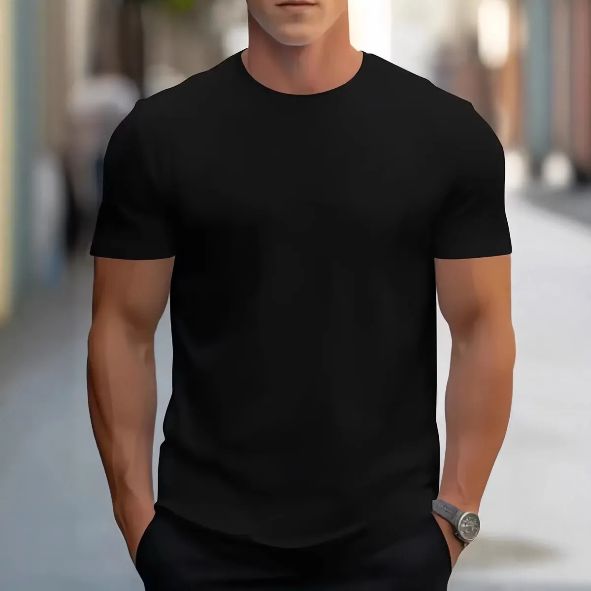Heren Sport Mesh T-shirt Sneldrogend Ademend Polyester Korte Mouw Top Voor Gym Fitness Training Zomer Casual Effen Kleur Ronde Hals