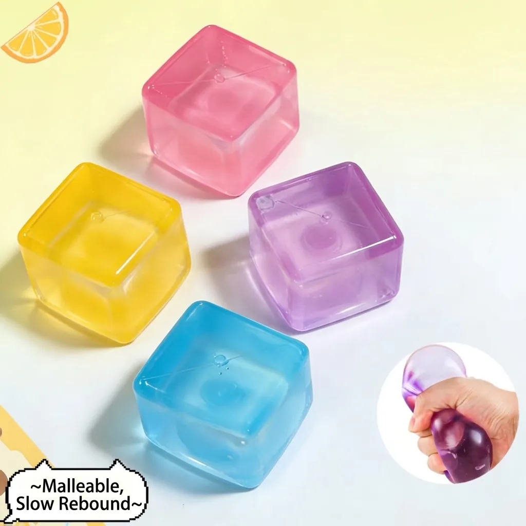 Simulation Eiswürfel Squishy Spielzeug Malzzucker Langsamer Rückprall Stressabbau Squeeze Spielzeug Hochtransparent Würfel Fidget Spielzeug Für Erwachsene Kinder Geschenk