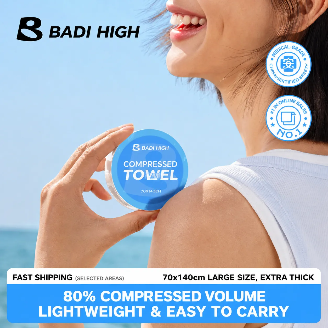 Disposable Compressed Bath Towel Thickened Viscose Fiber Absorbent Artificial Pearl Texture Individually Wrapped Travel Hotel