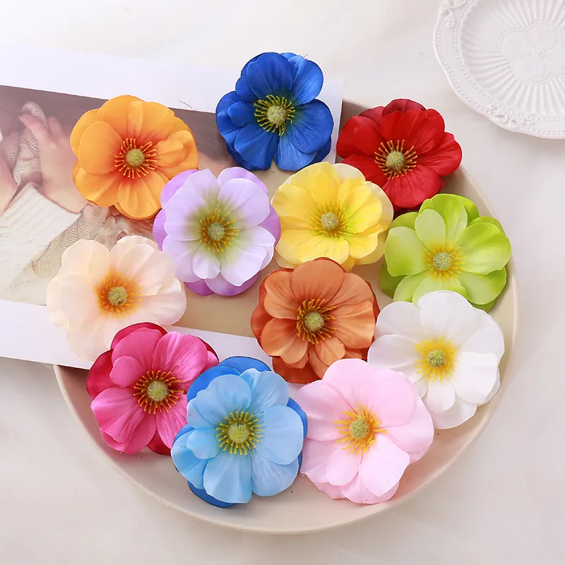 Artificial Magnolia Flower Head Satin Silk Simulation Flower For DIY Home Wedding Decoration Clothing Shoes Accessories