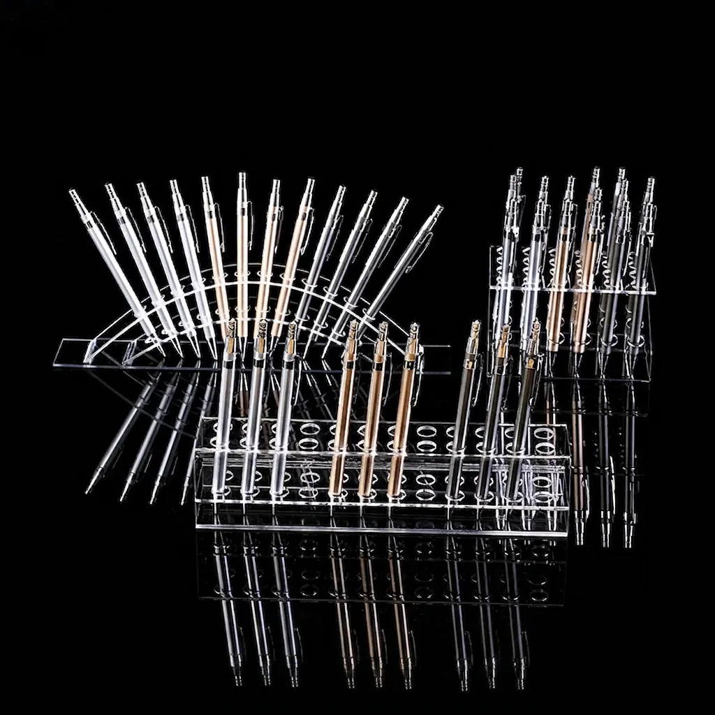 Transparenter Acryl Stift Display Ständer Rack Halter Für Make-up Pinsel Augenbrauenstifte Füllfederhalter Desktop Aufbewahrung Organizer Für Büro Zuhause
