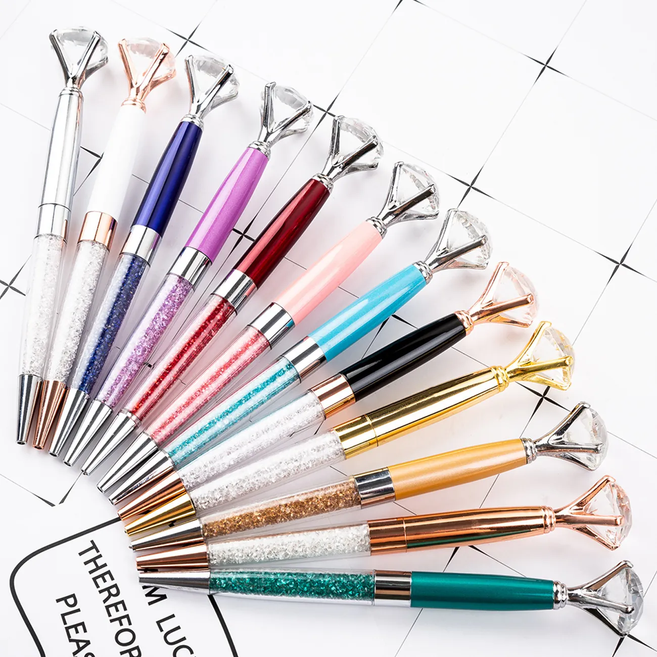 Luxus Metall Kugelschreiber Mit Großer Strass Spitze Funkelnde Kristall Füllung Kreativer Schreibstift Für Büro Schule Hochzeit Geschenk Damen