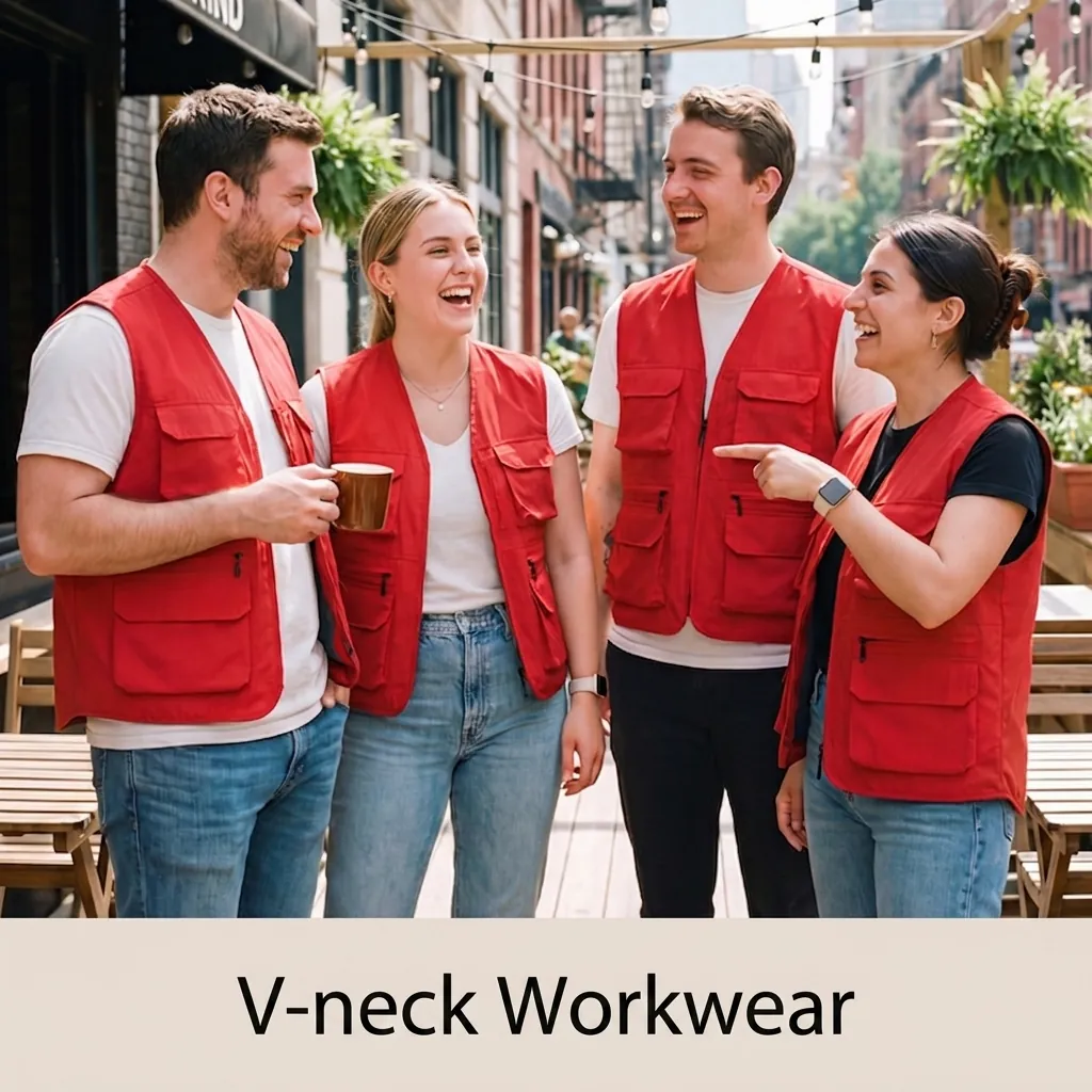Men Outdoor Workwear Vest Polyester Multi Pocket Utility Waistcoat V Neck Zipper Fishing Photography Vest Casual Gilet Top