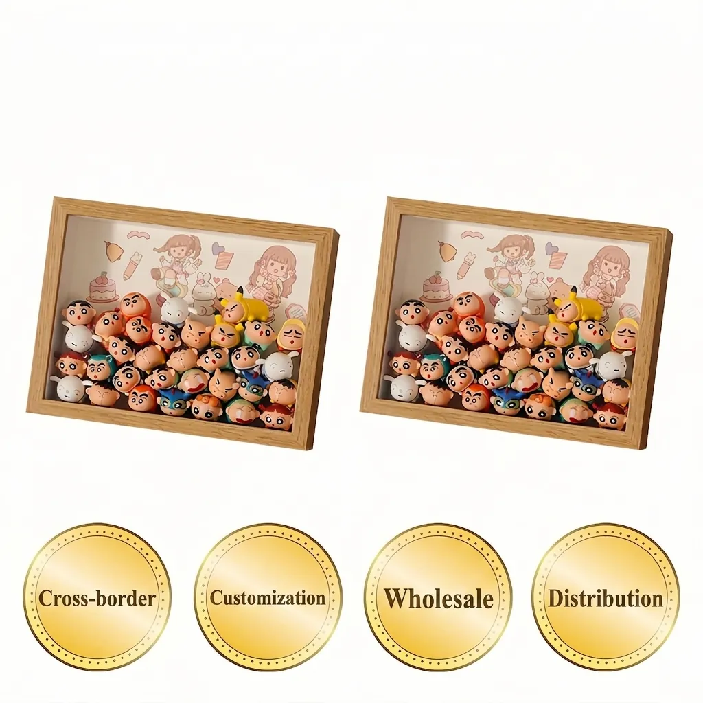 Shadow Box Display Case Hollow Wood Frame 3D Picture Frame For Dolls Collectibles Memorabilia Deep Desktop Wall Decor