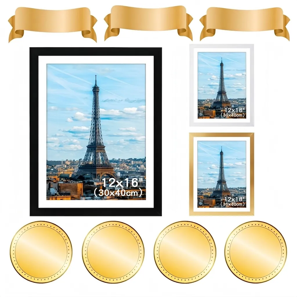 Modern Minimalist PVC Photo Frame Wall Hanging Desktop Display Home Office Decor HD Transparent Cover Simple Frame