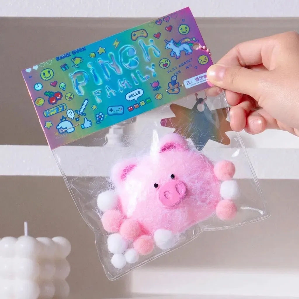 Kawaii Cartoon Pig Puppy Squeeze Toy Slow Rising TPR Plush Stress Relief Squishy Pinch Toy For Kids Adults Fun Sensory Gift