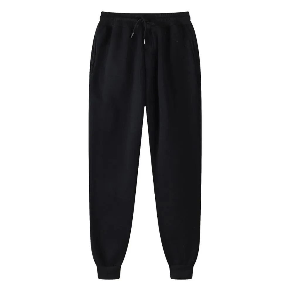 Pantalon de Survêtement Doublé Polaire pour Hommes Chaud Joggers Coupe Ajustée Taille Élastique Cordon Décontracté Sport Hiver