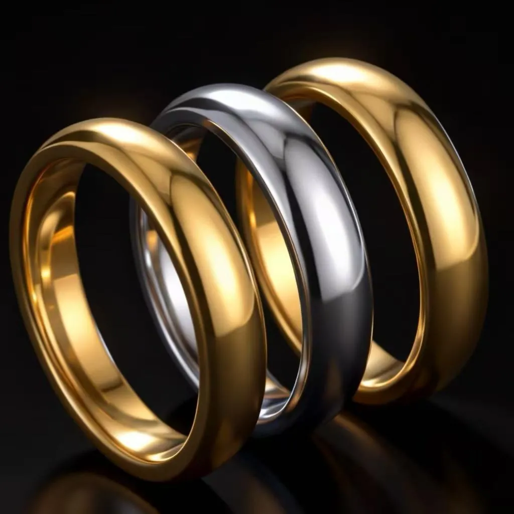 Minimalistische Roestvrijstalen Eenvoudige Bandring Voor Dames Hoogglans Gepolijst Glad Rond Koepelvormige Eenvoudige Ring Mode Sieraden Cadeau Voor Dames