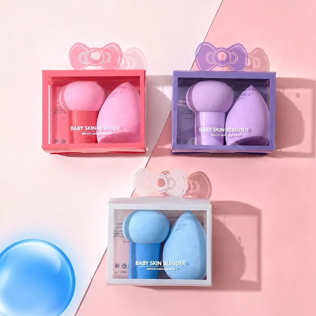 Mushroom Head Makeup Sponge Blender And Waterdrop Puff Soft Hydrophilic Non-Latex Tool For Liquid Foundation BB Cream