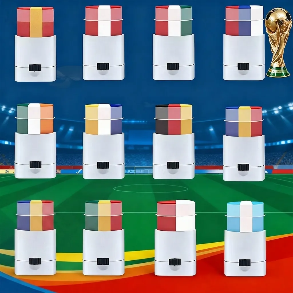Soccer Fan Flag Face Paint Stick Portable 3 Colors Body Painting Oil For Festival Party Event Carnival Body Paint