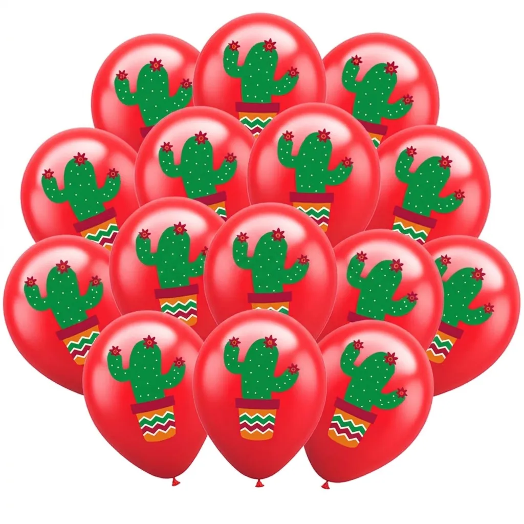 Mexicaanse Stijl Latex Ballonnen Met Cactus Print Voor Cinco De Mayo Feest Decoraties Feestelijke Ronde Bedrukte Ballonnen