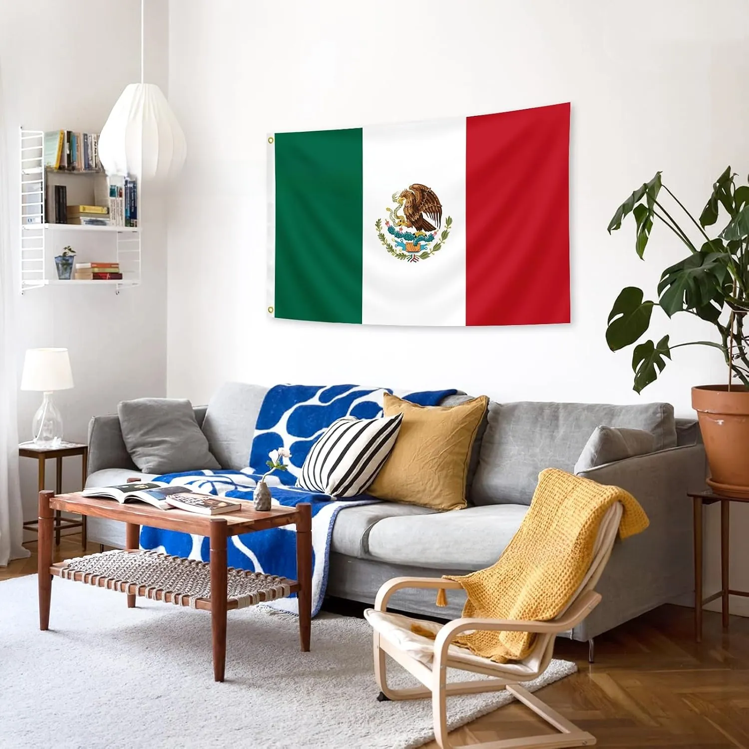 Mexico Flag Durable Polyester National Banner For Fan Celebration Party Soccer Match Outdoor Decorative Flag With Grommets