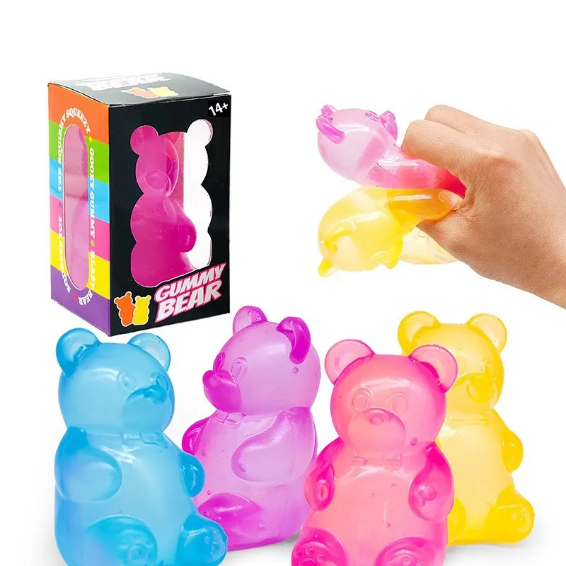 Bear Ice Cube Ice Cream Popsicle Squishy Toy Stress Relief Sensory Maltose Squeeze Toy For Kids Adults Creative Vent Toy