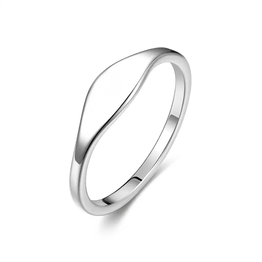 Minimalist Titanium Titanium Steel Ring Women Men Korean Fashion Plain Smooth Band Geometric Unisex Finger Ring Jewelry Gift