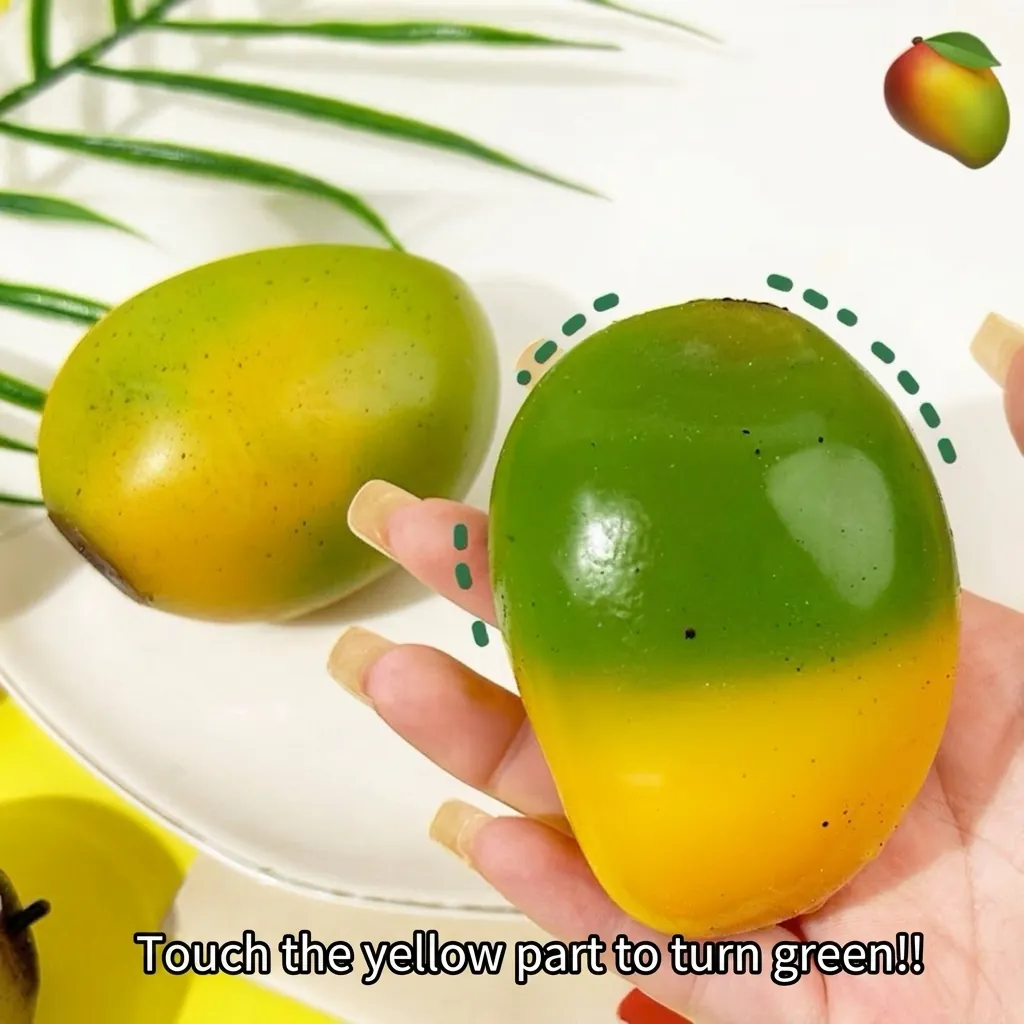 Creatief Kleurveranderend Fruit Squishy Speelgoed Slow Rebound Stressverlichting Sensorisch Mango Aardbei Speelgoed Voor Volwassenen Kinderen Cadeau