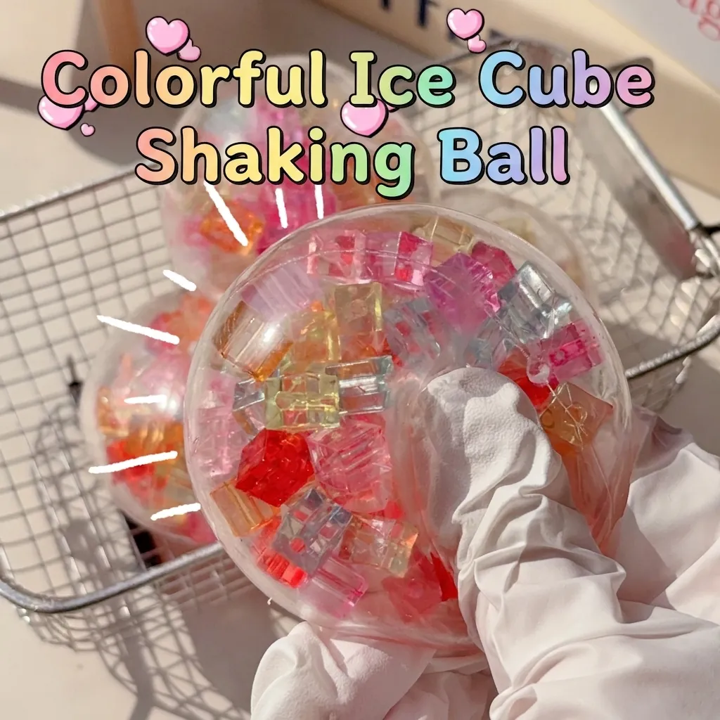 Handmade Colorful Ice Cube Squishy Toy Creative Transparent Stress Relief Ball For Kids Adults Decompression Venting Toy
