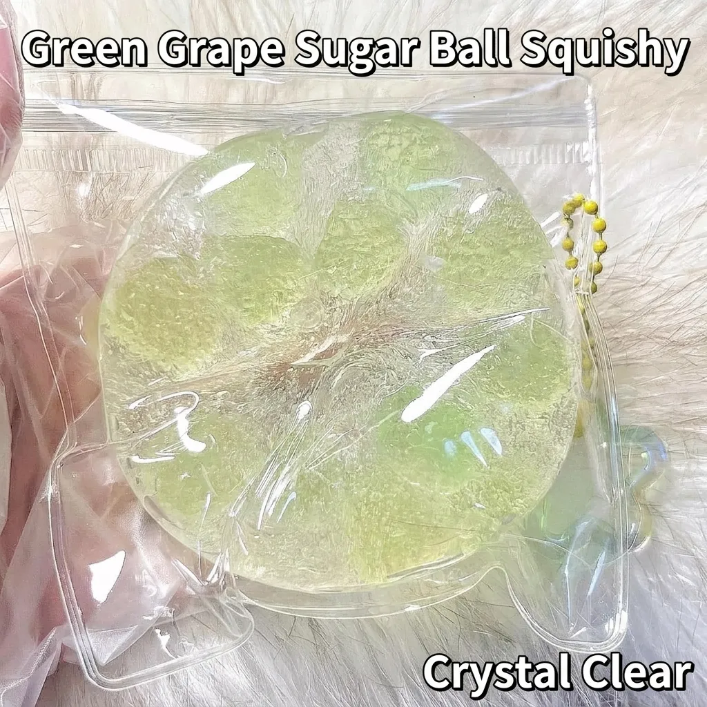 Handgefertigtes Frucht Traubenform Squishy Stressabbau Spielzeug Klar TPR Zuckerball Textur Sensorisches Dekompressionsspielzeug Für Kinder Erwachsene