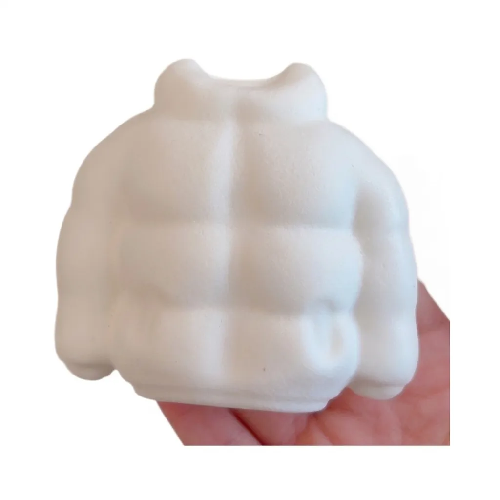 Δημιουργικό Λευκό Squishy σε Σχήμα Μπουφάν Αργή Επαναφορά Παιχνίδι κατά του Στρες TPR Μαλακό Αισθητηριακό Παιχνίδι για Γραφείο Σπίτι Έφηβους