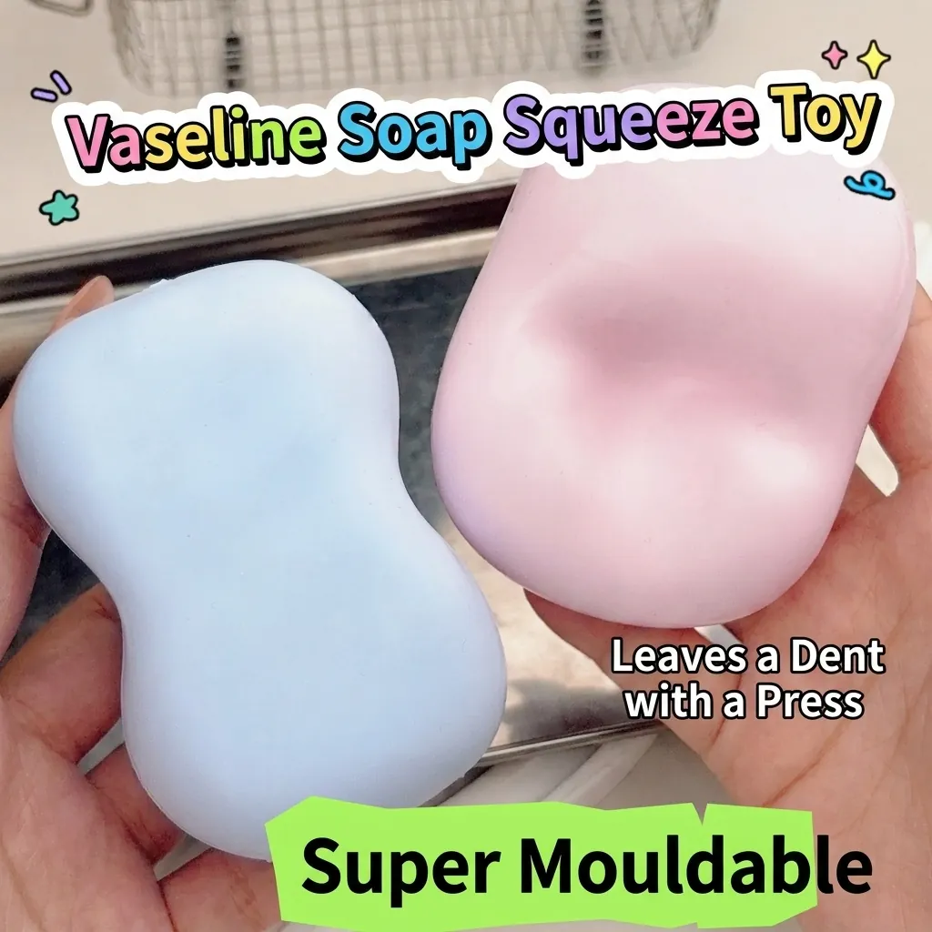 Moldable TPR Squishy Stress Relief Toy Soap Peanut Cheese Shape Handmade Decompression Squeeze Ball For Office Home Decor