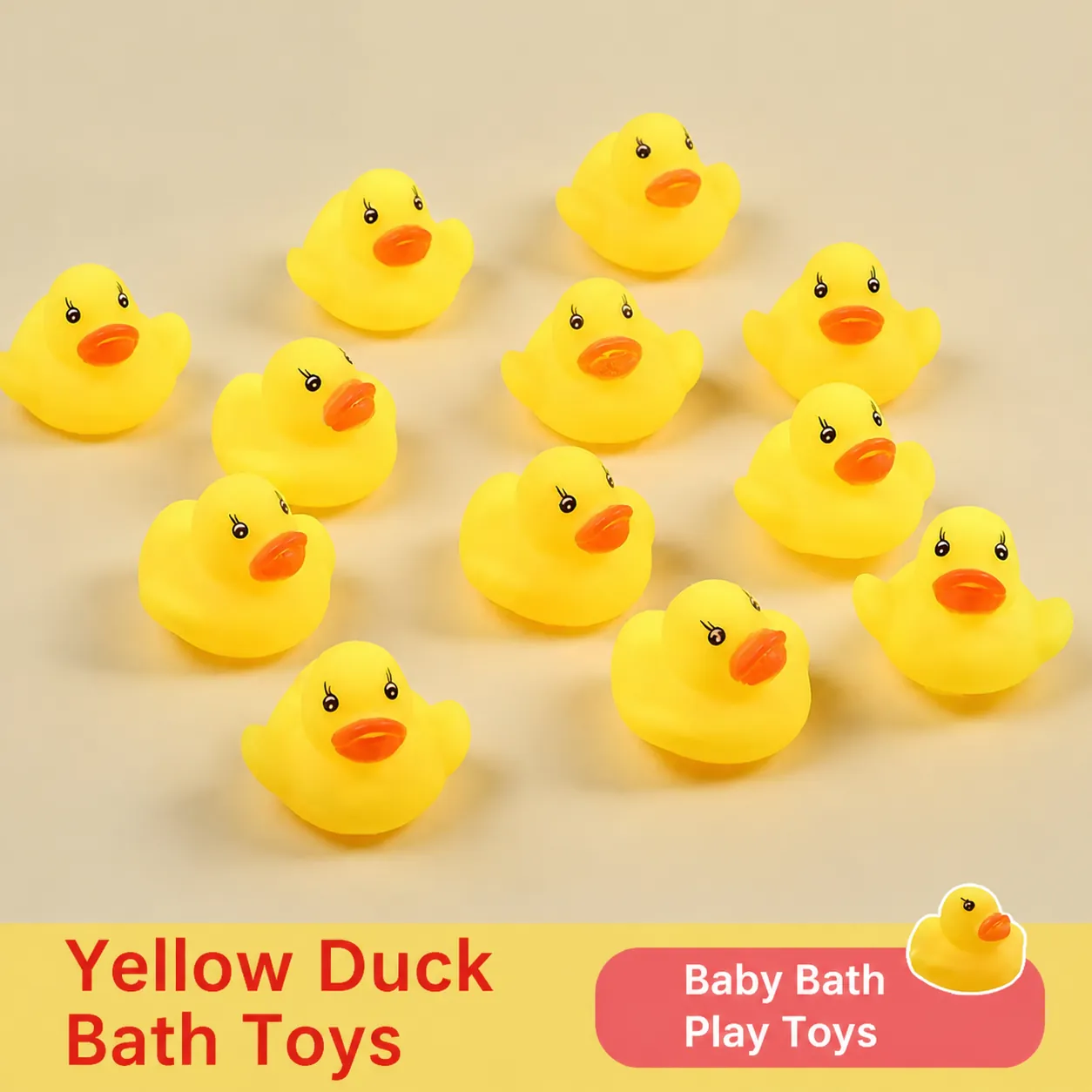 Jouet de Bain en Vinyle Canard Jaune Siffleur pour Enfants Bébé Jouet Aquatique pour Piscine et Salle de Bain