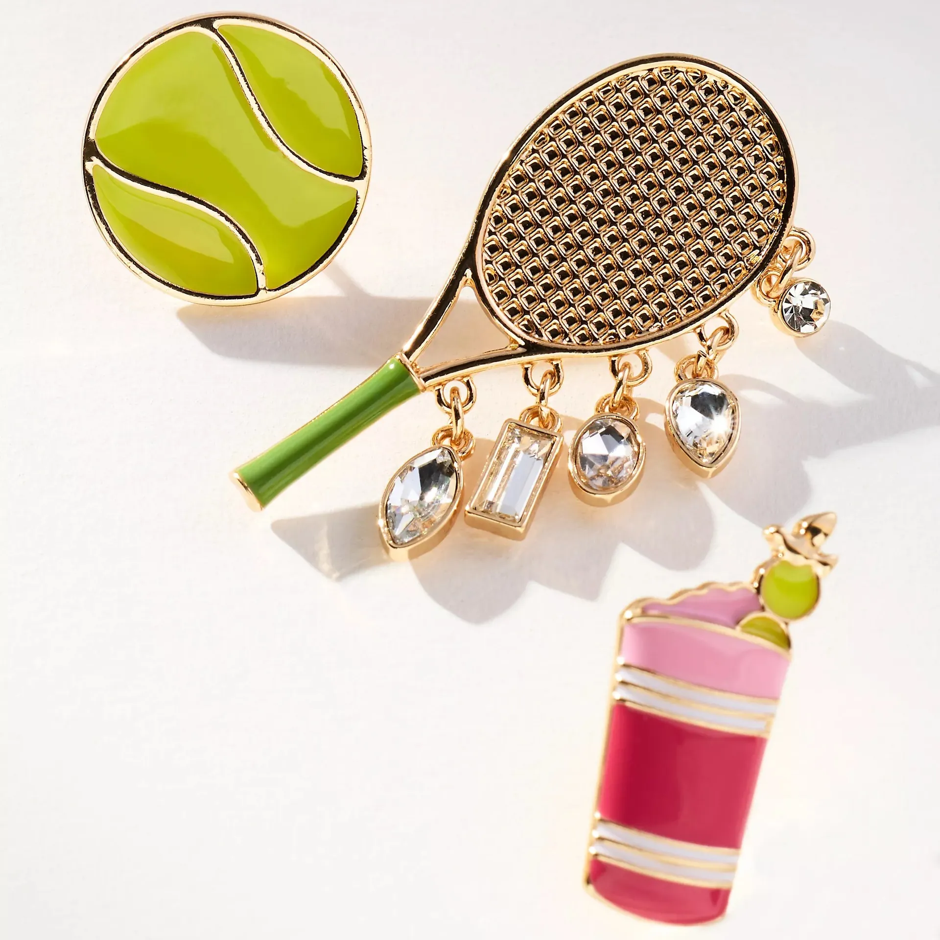 Copper Enamel Rhinestone Sports Pendant Necklace For Women Dopamine Colorful Baseball Tennis Hotdog Charm DIY Jewelry Accessory
