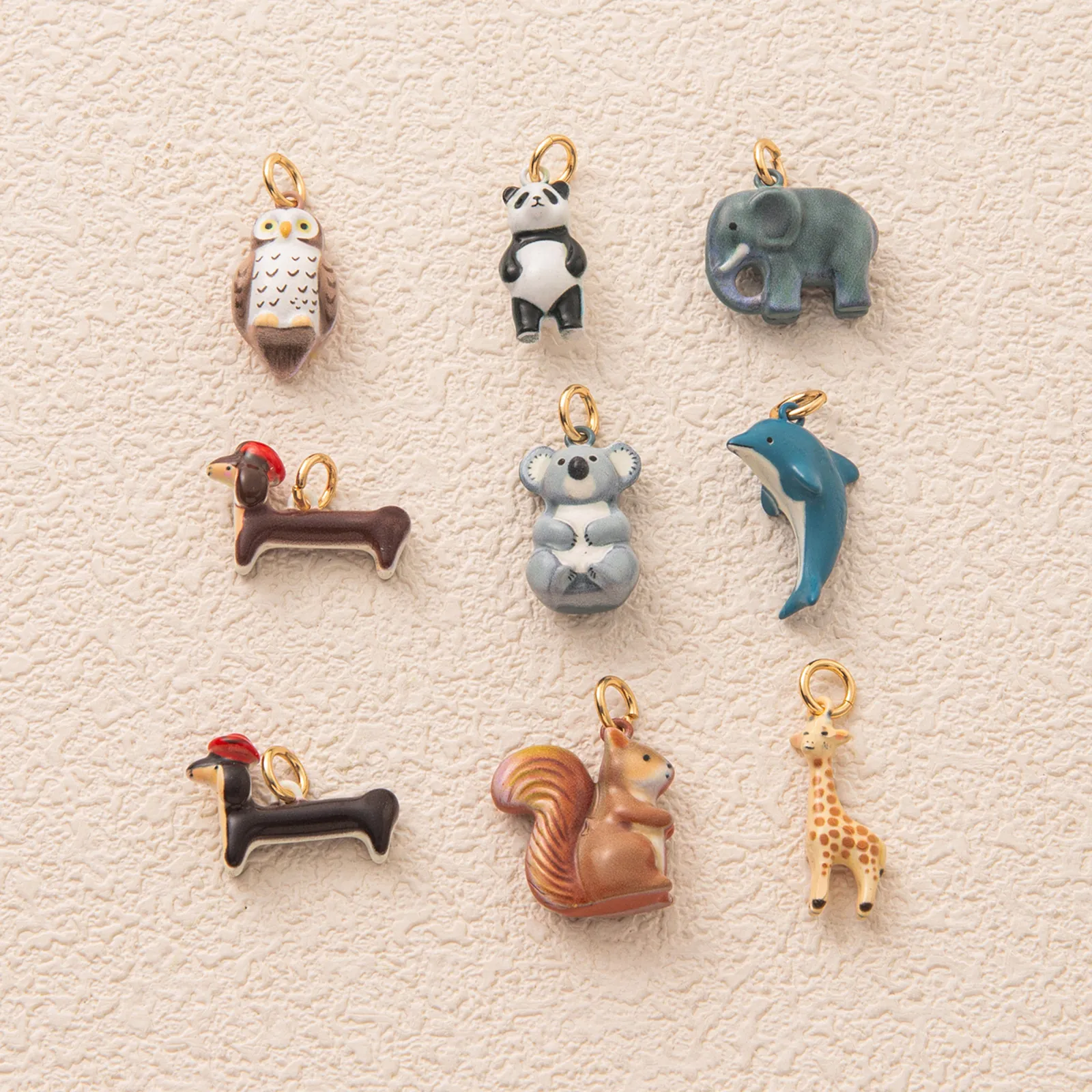 Colgante del Mundo Animal de Cobre Panda Koala Pingüino para Bricolaje Collar Accesorios de Joyería Oro Plata Galvanizado Colgante Moda