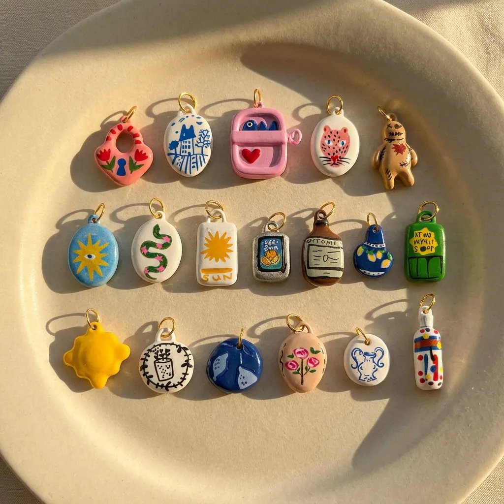 Colgantes de Esmalte y Acero Inoxidable Vintage Accesorios de Joyería DIY para Mujeres Tarro de Mermelada de Fresa Dibujos Animados Dijes Oro 18K