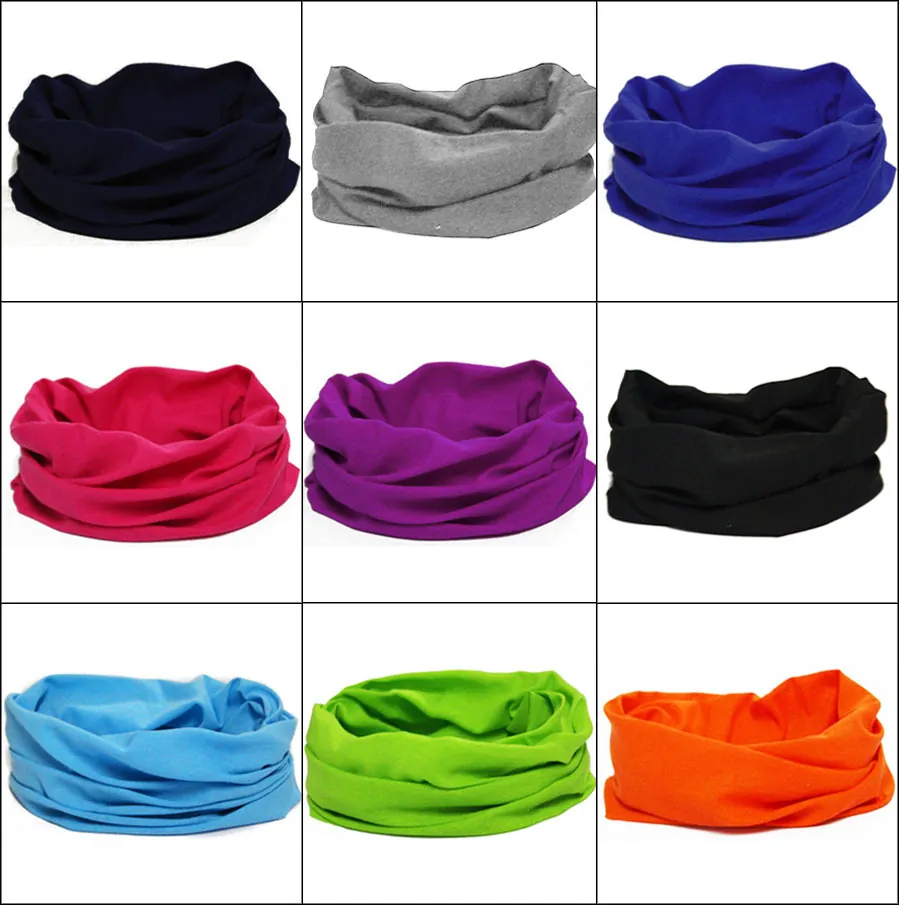 Outdoor Seamless Multifunctional Magic Scarf Solid Color Breathable Cycling Headband Neck Gaiter For Men Women Sports Accessories
