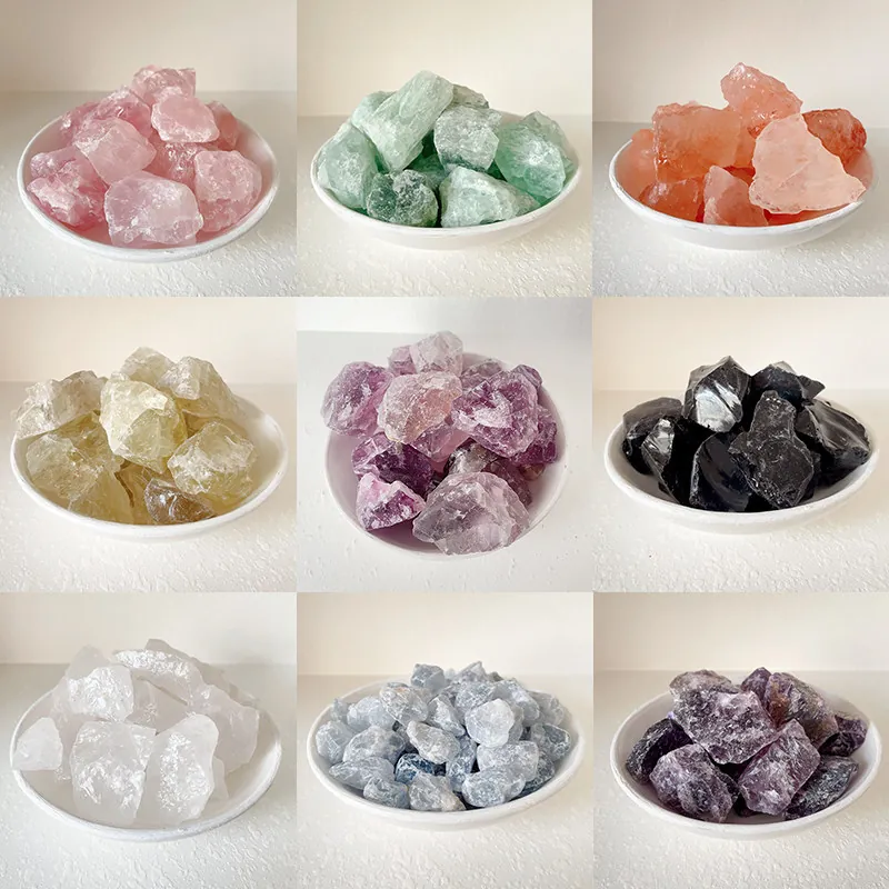 Natural Crystal Aromatherapy Diffuser Stones For Home Decor Essential Oil Fragrance Amethyst Rose Quartz Citrine Ornament