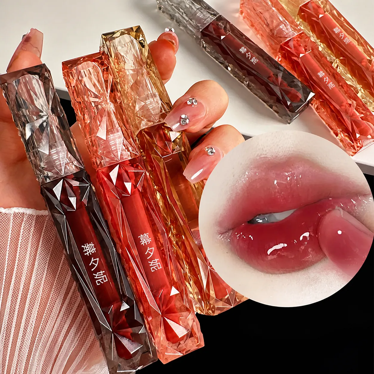 Maxfine Mirror Lip Glaze Water Light Moisturizing Transparent Lip Gloss High Shine Liquid Lipstick For Daily Makeup