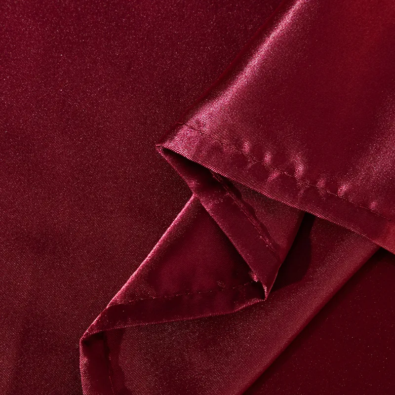 Luxury Satin Pillowcase Pair Silk Like Polyester Envelope Closure Solid Color Soft Bedding For Bedroom Home Decorative Pillow Covers