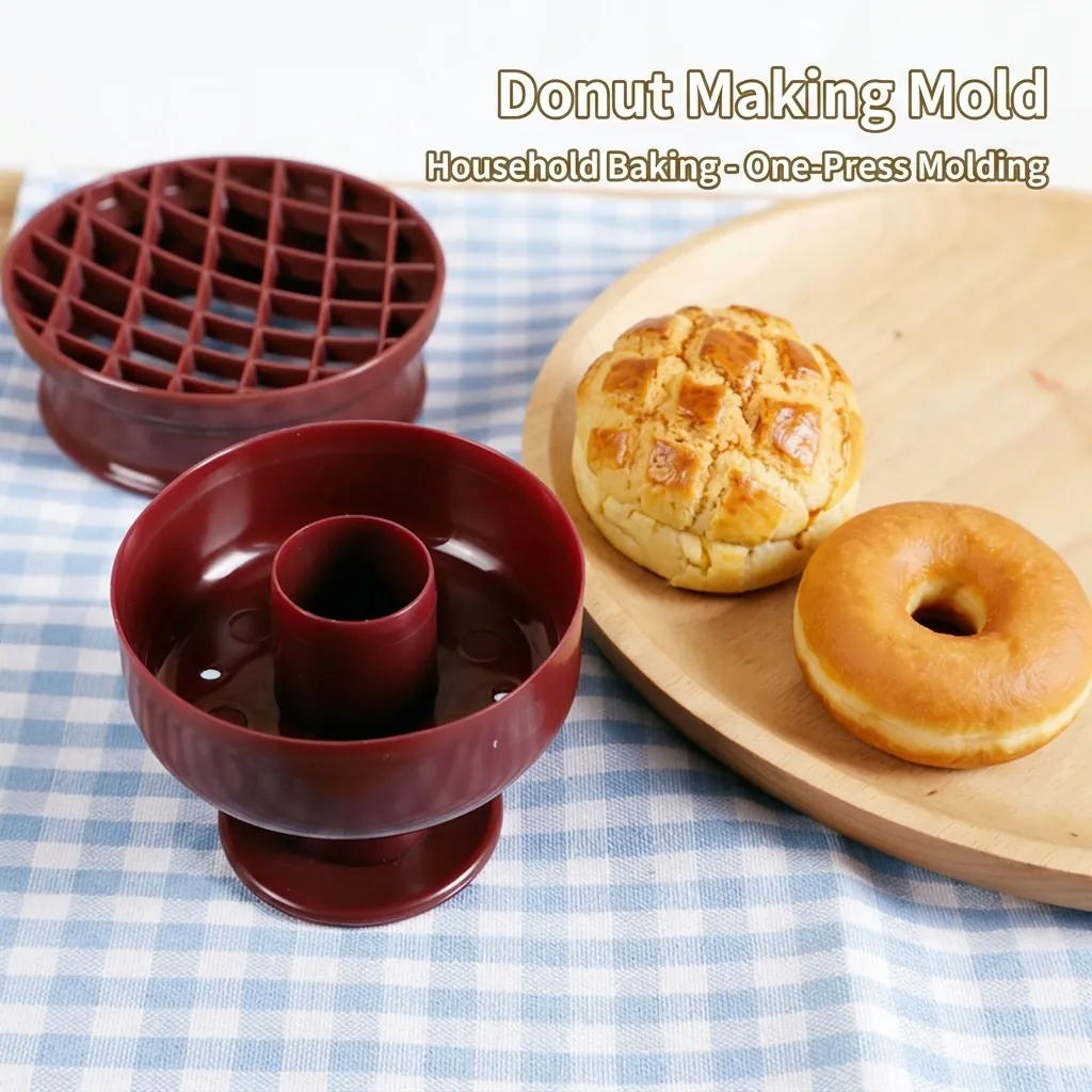 Plastic Donut Mold DIY Doughnut Cutter Flower Heart Round Pineapple Shape Bread Cake Press Baking Tool Novelty