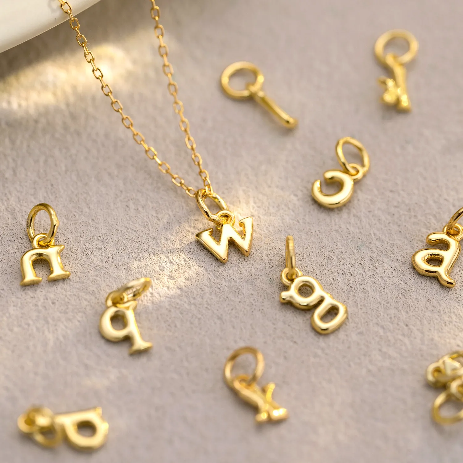 Pendentif En Argent Sterling 925 Lettre Initiale Minuscule Pour Collier DIY Alphabet Charm Lisse Bijoux De Mode Accessoire Pour Femmes