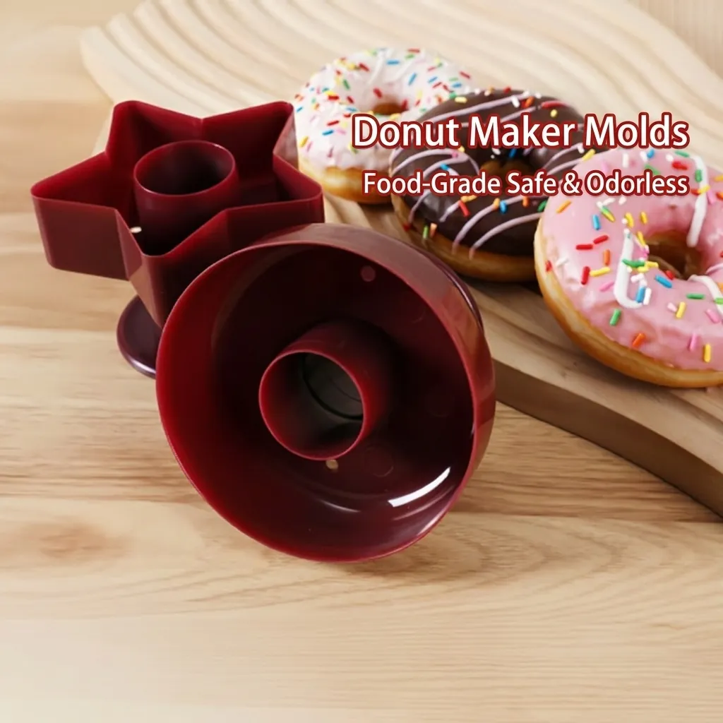 Donut-Formen PP-Kunststoff Manueller Kuchenschneider DIY Backwerkzeug Herz Blume Stern Formen Gebäck Dekoration