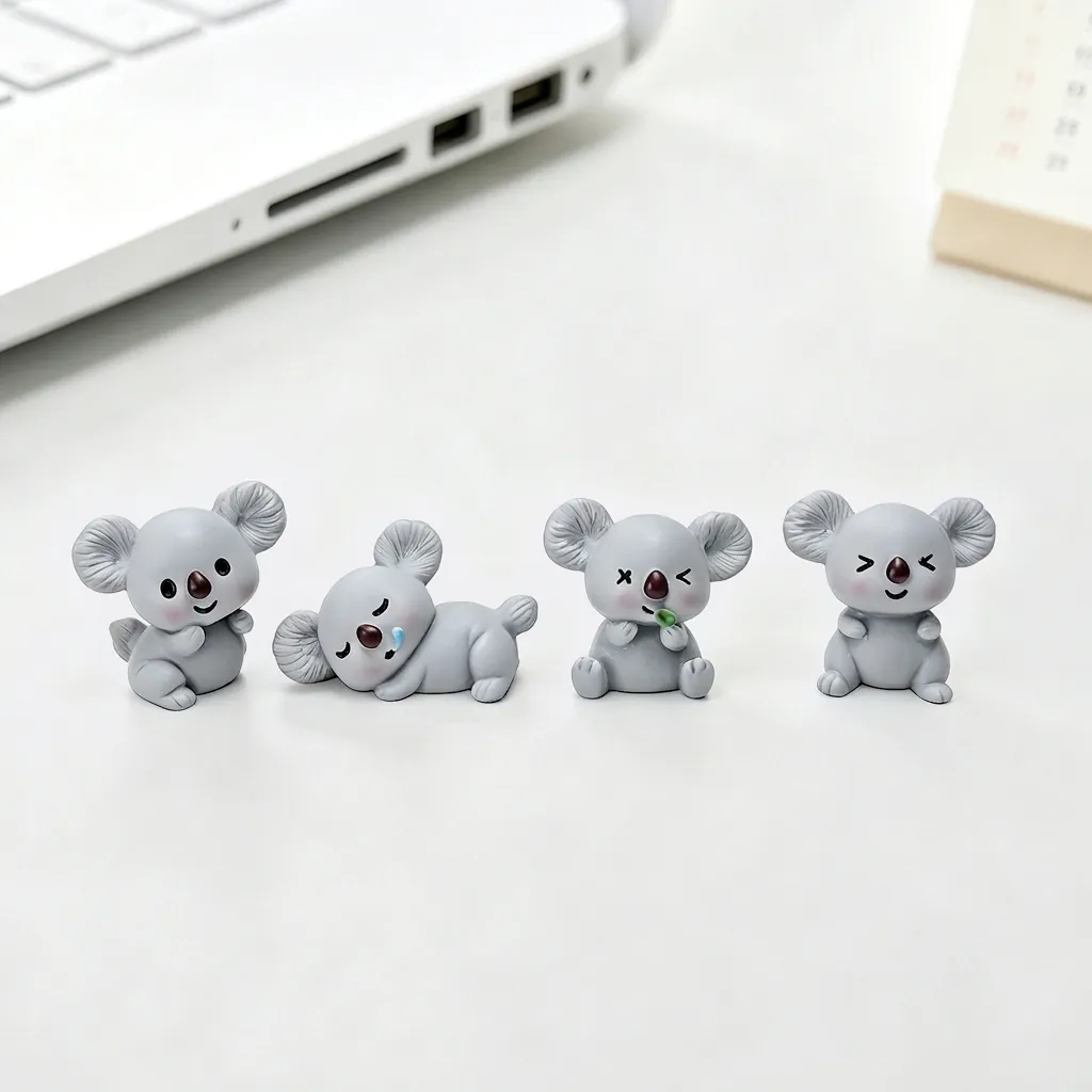 Figuritas De Koala En Miniatura Estatuas De Animales De Resina Para Micro Paisaje Jardín De Hadas Decoración De Casa De Muñecas