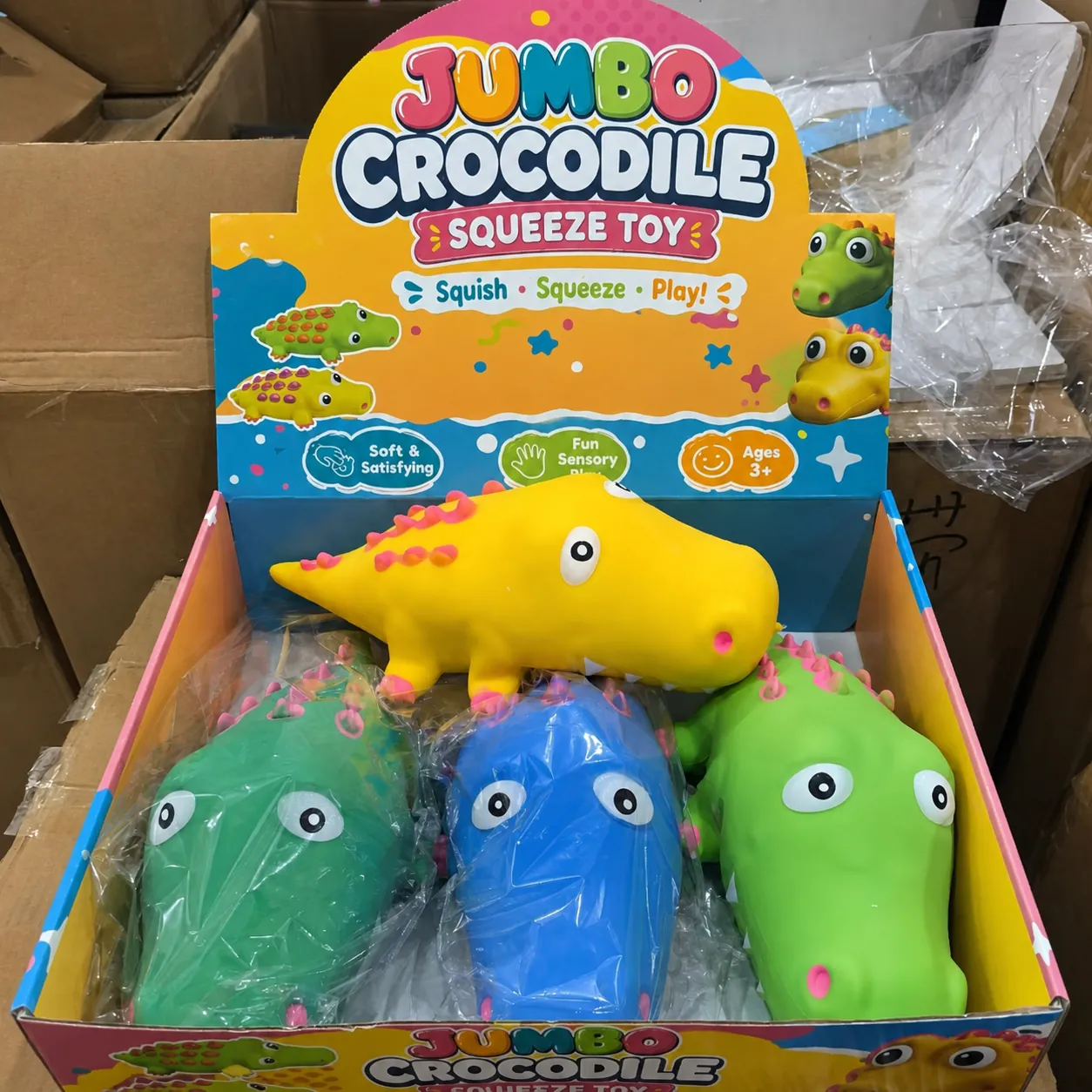 Juguete Squishy de Cocodrilo Jumbo Rebote Lento Linda Forma de Animal Alivio del Estrés Juguete Sensorial Para Niños Adultos