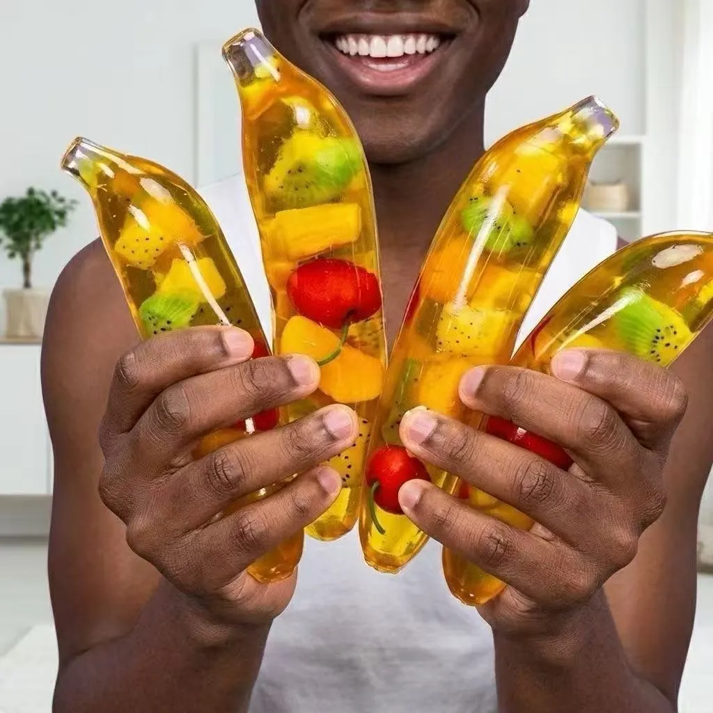 Simulation Banana Fruit Particle Squishy Stress Relief Toy Maltose Slow Rising Squeeze Toy For Adults Kids Decompression Gift