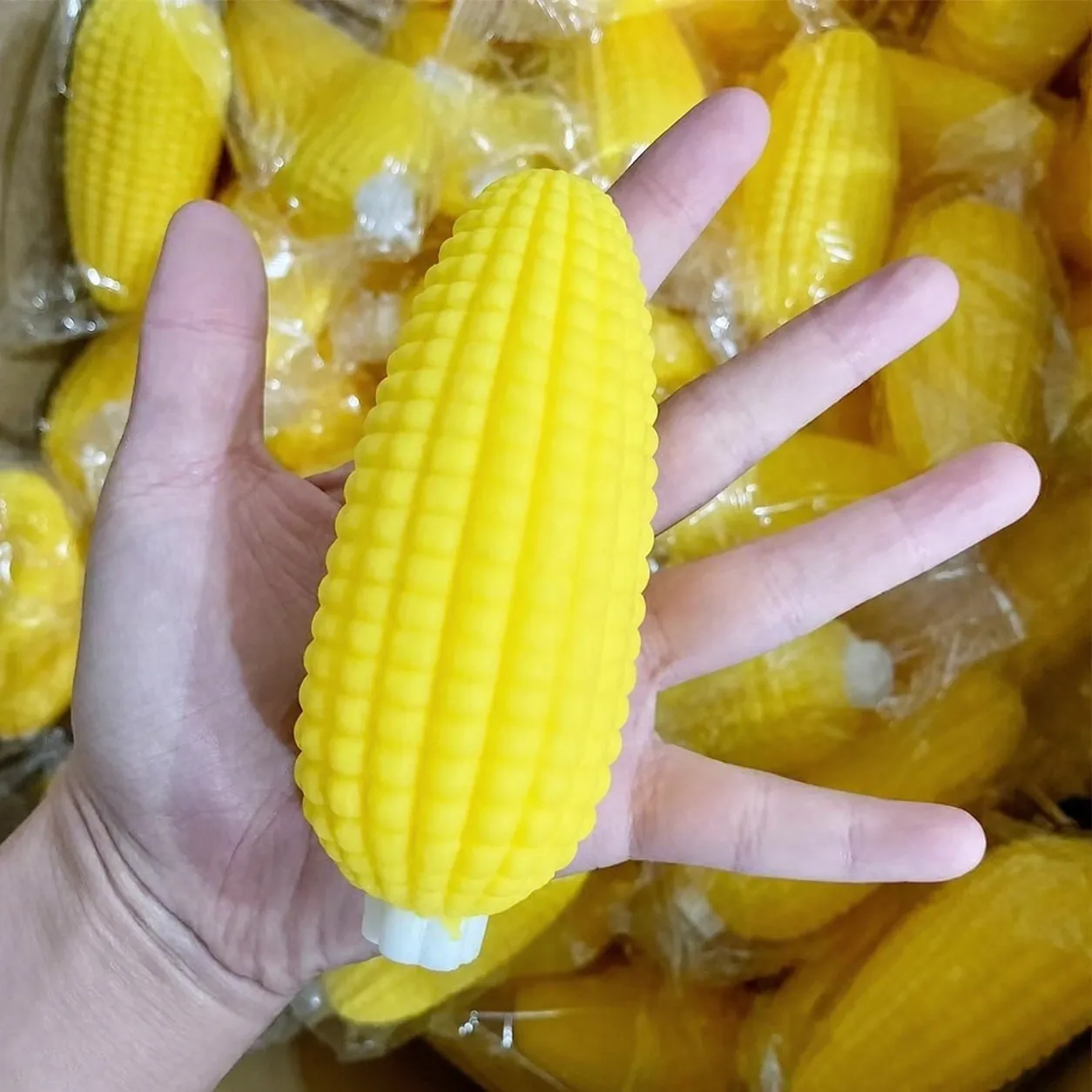 Simulation Corn Cob Squishy Toy Realistic Plastic Vegetable Model Stress Relief Squeeze Toy Office Home Decoration For Adults Kids