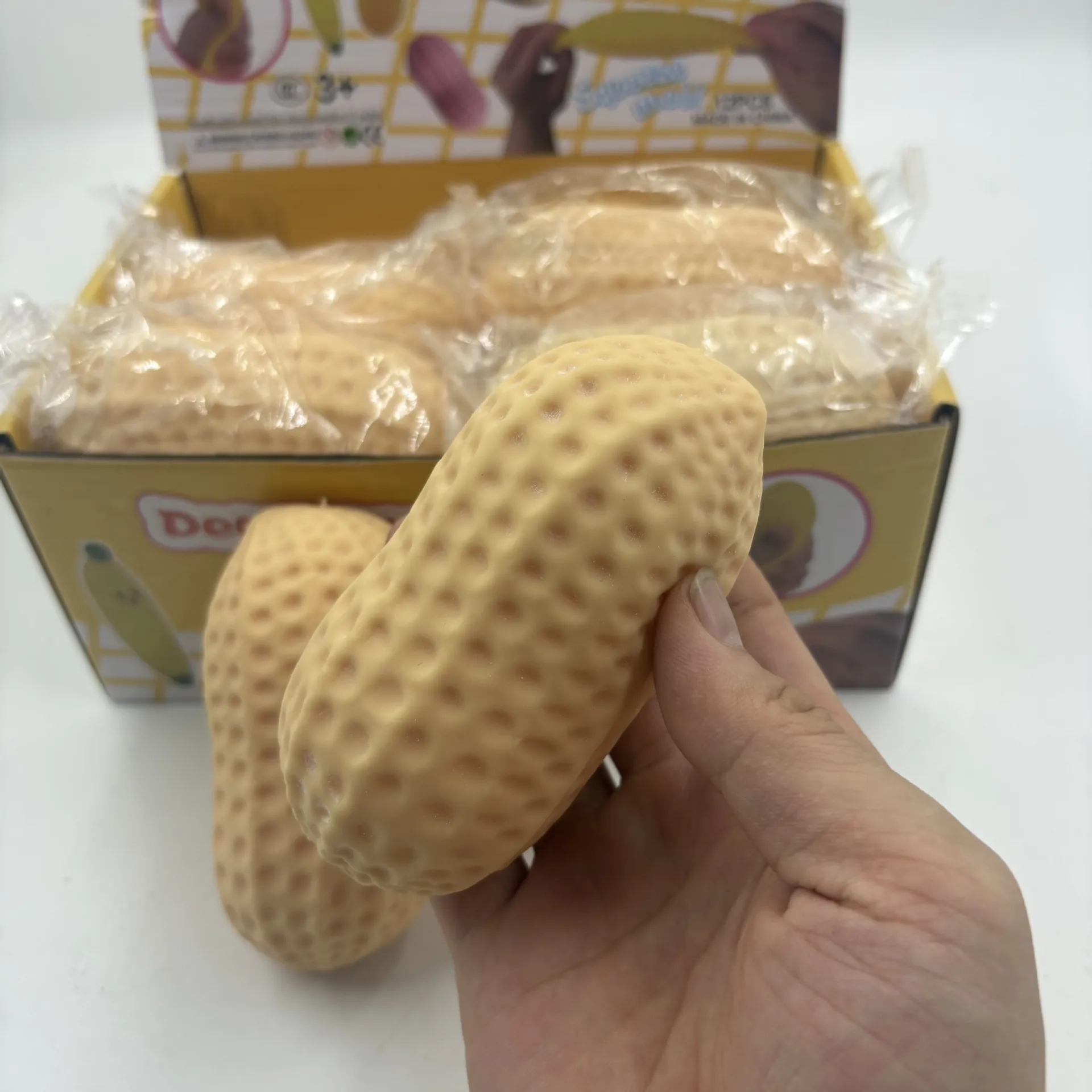 Realistic Peanut Squishy Creative Simulation Food Stress Relief Toy TPR Slow Rebound Decompression Squeeze Toy For Kids Adults Office