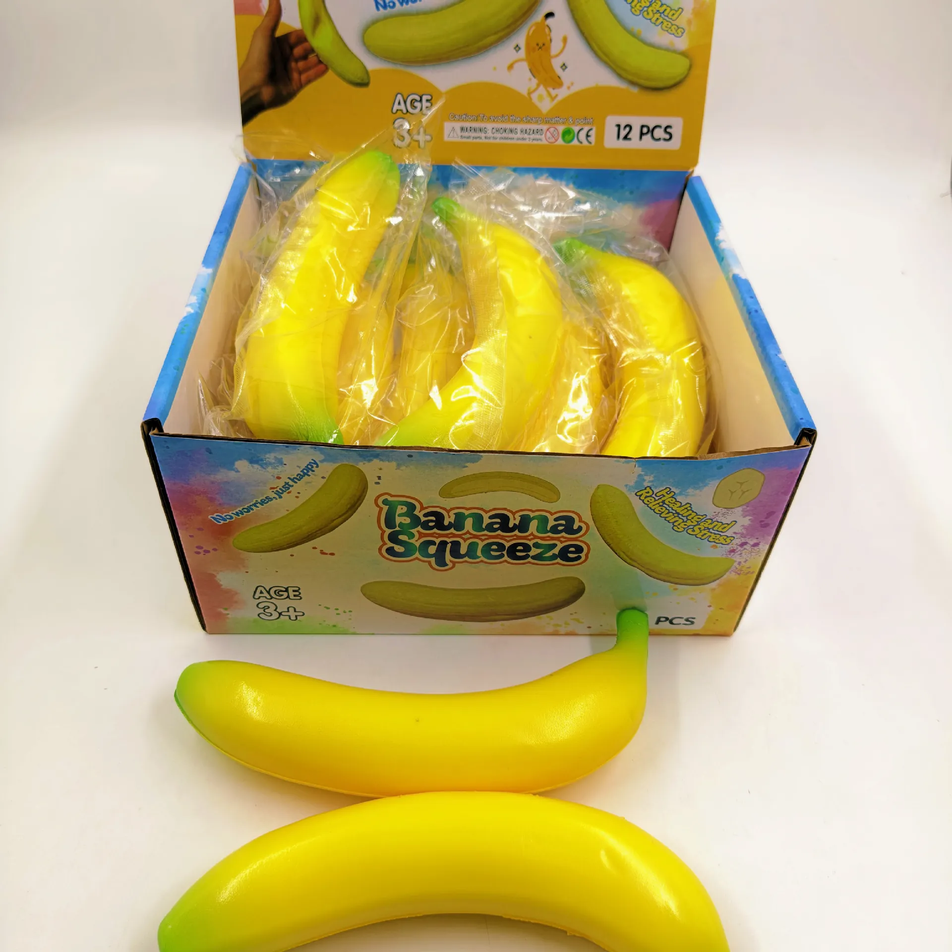 Ρεαλιστικό Παιχνίδι Μπανάνα Squishy Αργής Επαναφοράς για Ανακούφιση από το Στρες Προσομοίωση Κίτρινου Πράσινου Φρούτου Παιχνίδι Fidget για Ενήλικες Παιδιά Διασκεδαστικό Δώρο