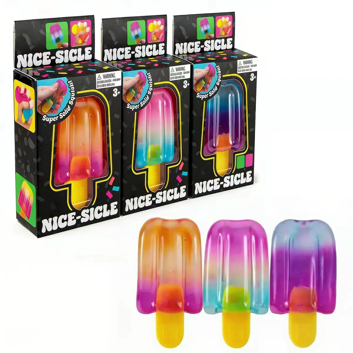 Eis am Stiel Squishy Spielzeug Temperaturempfindlicher Farbwechsel Sensorisches Quetschspielzeug Zum Stressabbau Gradienten Spielzeug