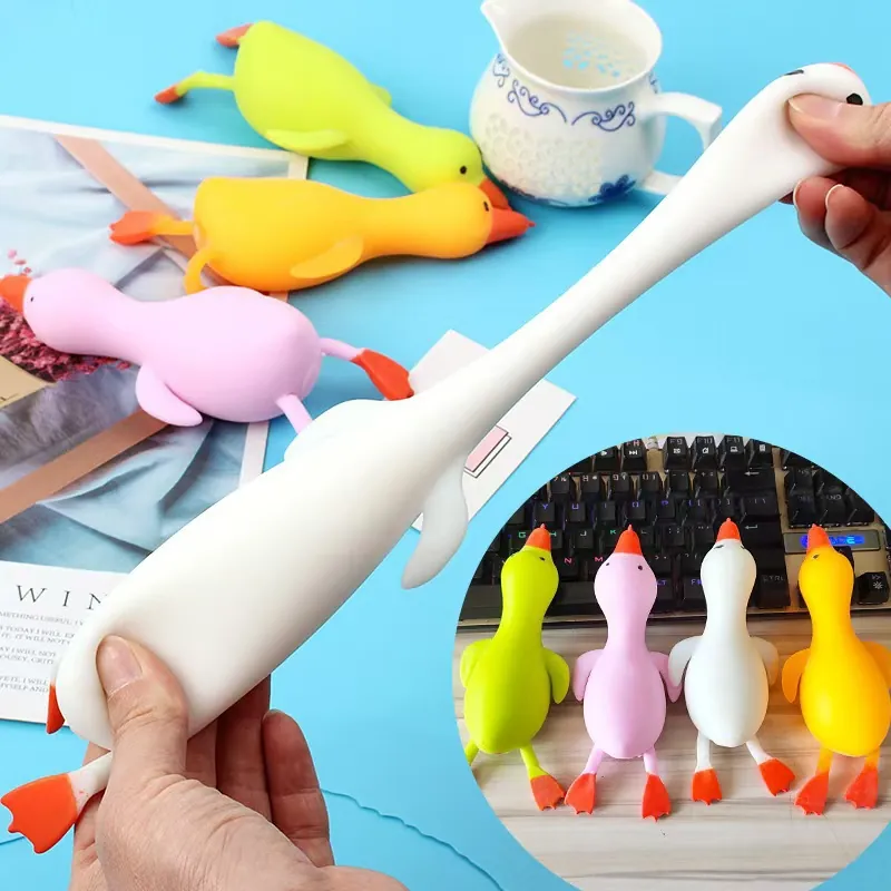 Juguete Squishy de Pato TPR Creativo Para Alivio Del Estrés Animal de Dibujos Animados Juguete Elástico Para Niños Adultos