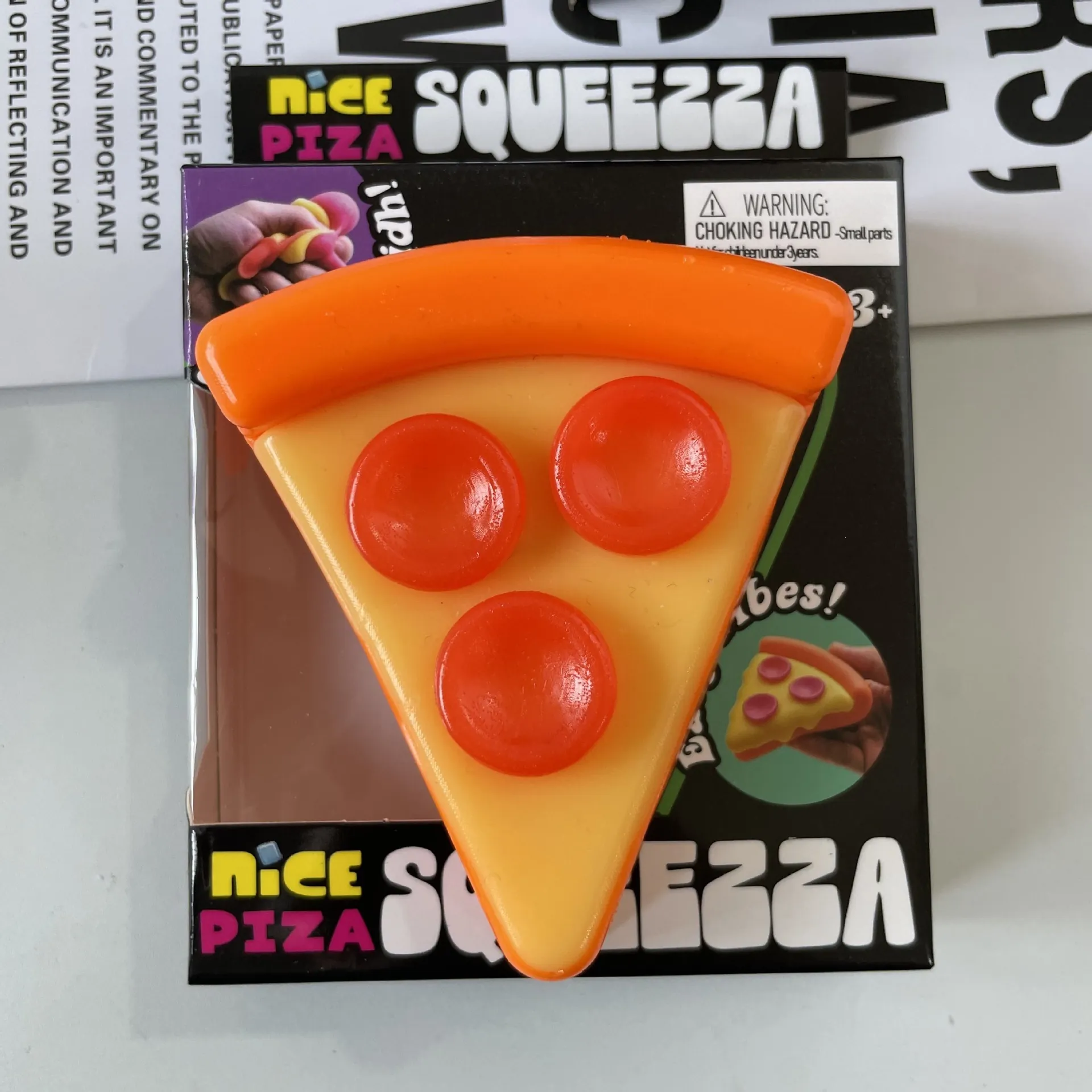 Simulation Pizza Slice Squishy Toy TPR Material Slow Rebound Stress Relief Toy For Office Desk Decor Funny Squeeze Toy For Kids Adults