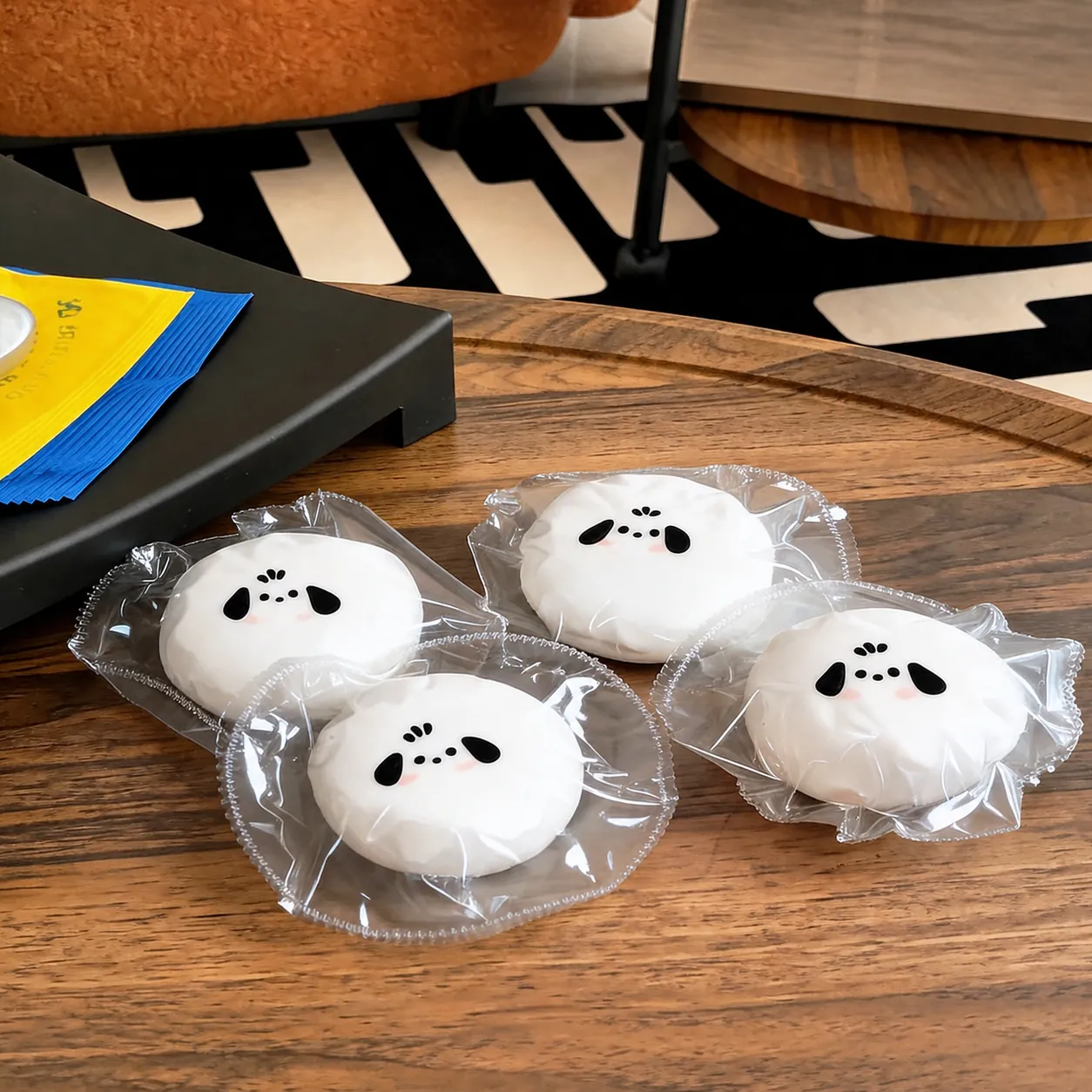 Cute Cartoon Puppy Steamed Bun Squishy Toy Soft Silicone Stress Relief Squeeze Toy For Kids Adults Gift