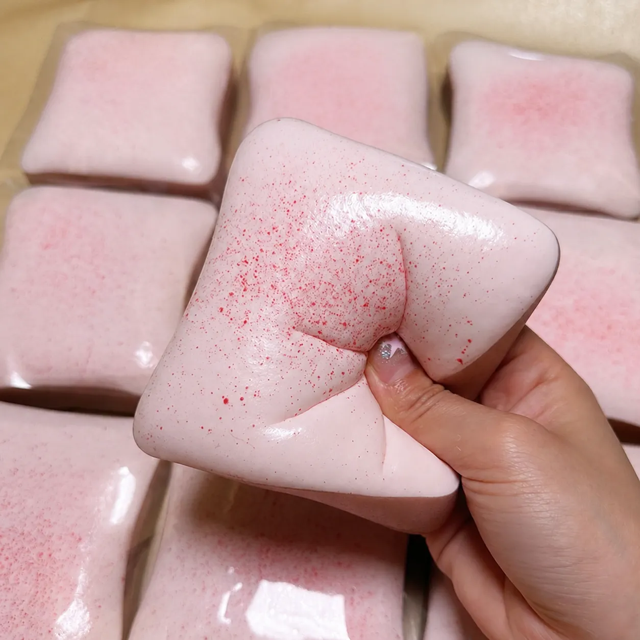 Simulation Food Squishy Toy Slow Rebound Strawberry Toast Bread Butter Soap Cheese Squeeze Stress Relief Toy For Adults Kids