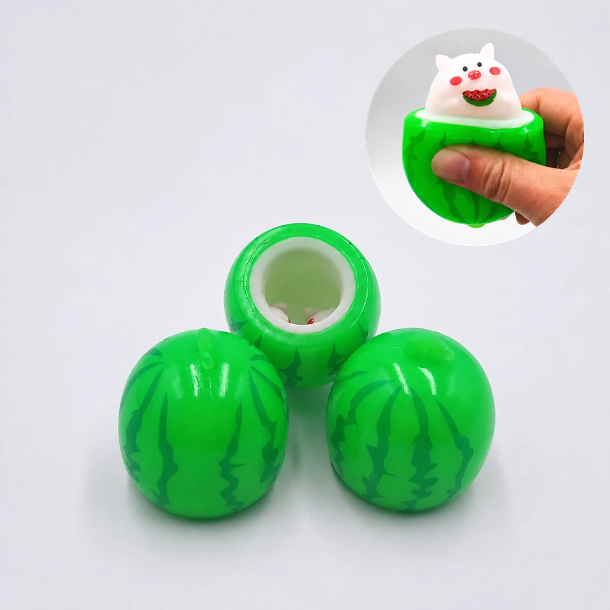 Creative Pop-up Watermelon Pig Squishy Squeeze Toy For Stress Relief Funny Novelty Stress Ball Toy For Kids Adults Gift